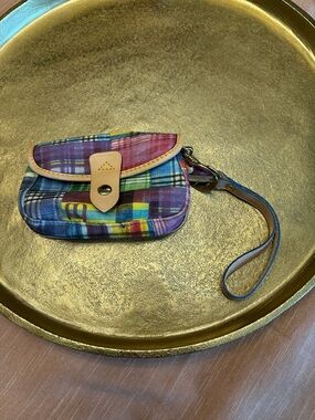 Dooney & Bourke Vintage Y2K Picnic ants madras plaid wristlet new